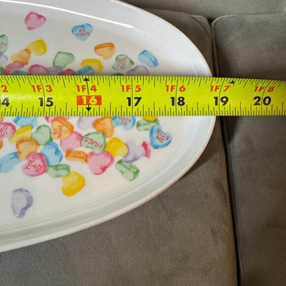 Cupcakes & Cashmere Heart candies‎  Print Flutter Serving Platter NEW WITH TAG - Picture 5 of 9
